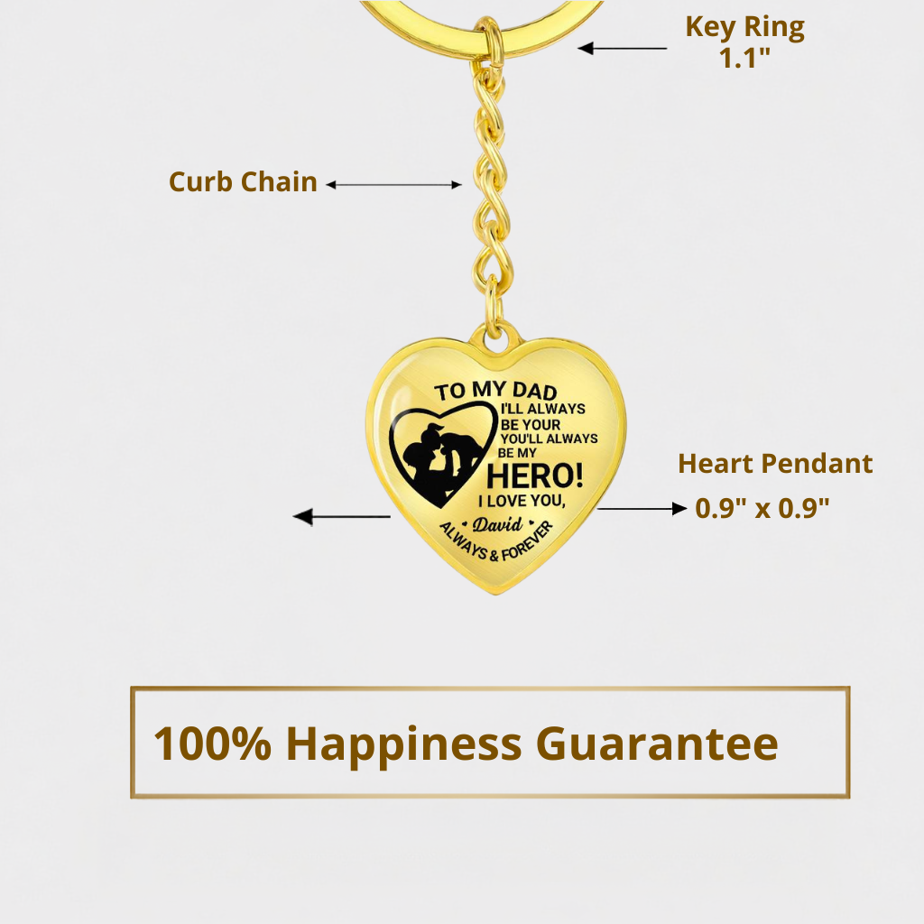 Dad appreciation keychain gift