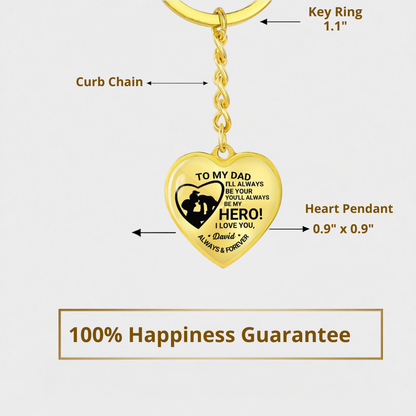 Dad appreciation keychain gift