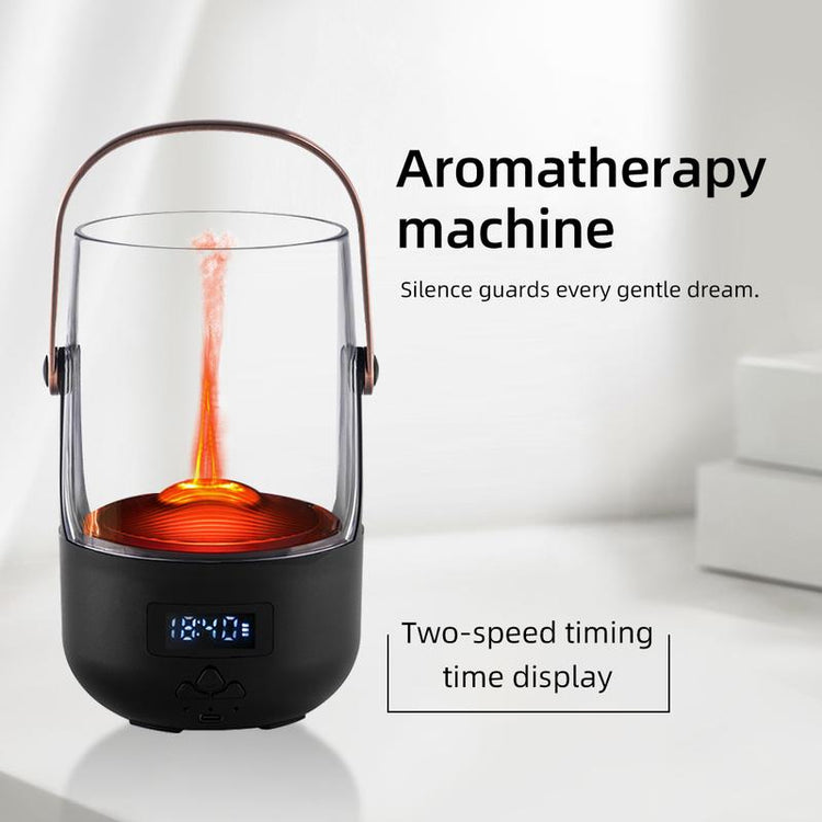 Transform Your Space with the Cozy Nights 200ML Vintage Flame Diffuser - Programmable Aromatherapy & Safety Auto-Off