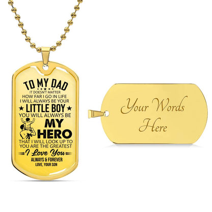 I will always be your little boy necklace
