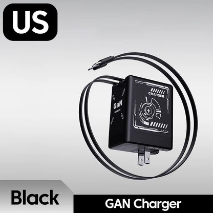 Elough Gallium Nitride Charger Type C/Lightning Fast Charging Expansion Cable for Iphone15 16 Huawei Samsung