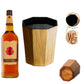 New High Quality Handmade Charred Whiskey Cup Wooden Barrel Shape Charred Drinking Vessel Unique Old Fashioned Whiskey Grail Cup