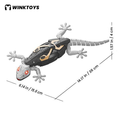 [34]Wall Crawler Gecko, Winktoys Remote Control Toy, Electric Lizard Toy with LED Glowing Eyes, 360° Spin, Animal Toy, Fun Indoor Toy, Gift Idea, Party Toy, Cool Gifts, Family Fun