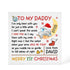 To my daddy first Christmas canvas with baby message