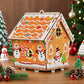 3D Wooden Puzzle Diamond Painting Kit: Gingerbread House DIY Craft with Sparkling Christmas Decorations - Snowman, Christmas Tree, Stocking. Home Desktop Art for Teens & Adults, Christmas Gift & Party Decor, Holiday Crafts,Festive Artwork,