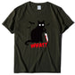 Cat T-Shirt with Blood Dagger Design