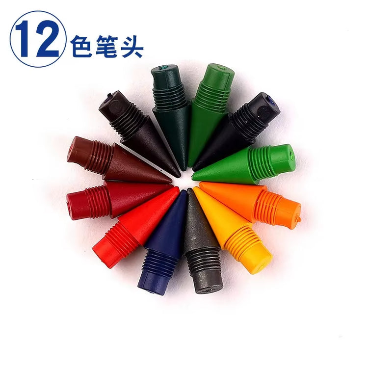 12 Colors/Set Eternal Pencils No Ink Infinity Pencil for Kids Art Sketch Color Drawing Pen Children School Supplies Stationery