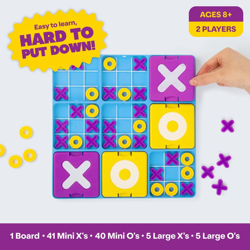 Ultimate Tic Tac Toe Family Strategy Game - 2 Game Modes - Fun Board Game for Kids and Adults