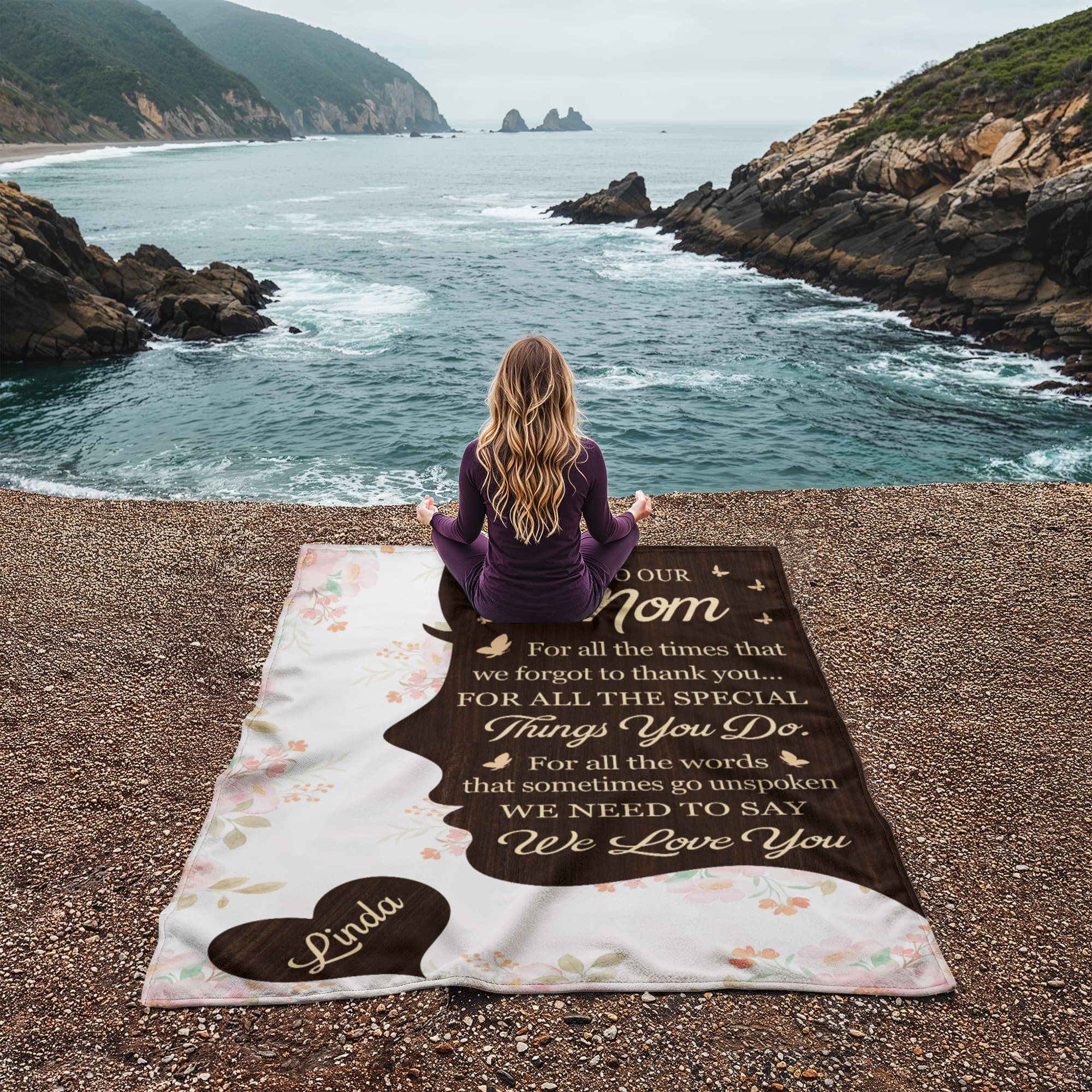 To Our Mom Personalized Blanket – Custom Mom Gift from Kids, Mother’s Day Gift for Mom, Sentimental Mom Throw Blanket with Name