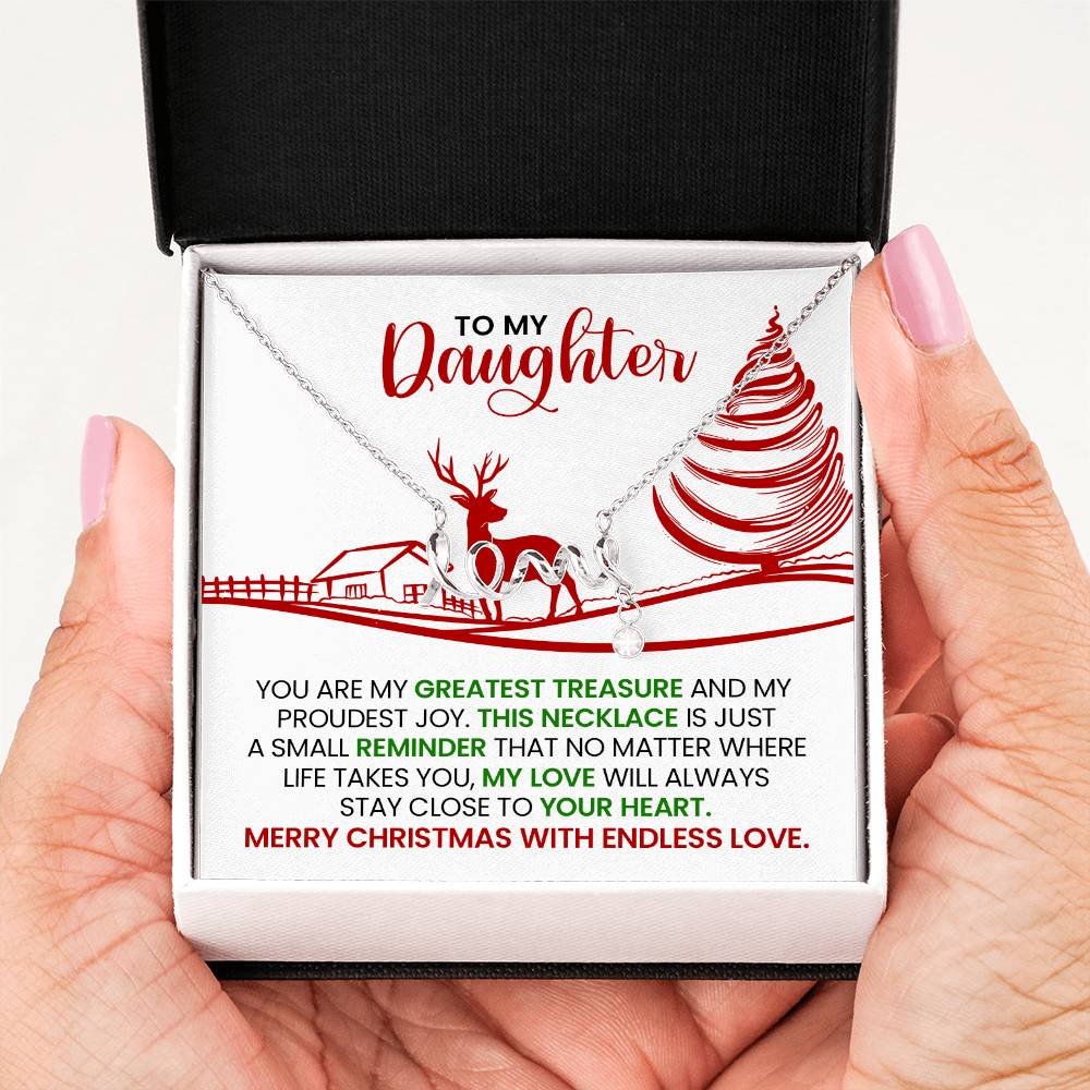 Scripted Love Necklace for Daughter