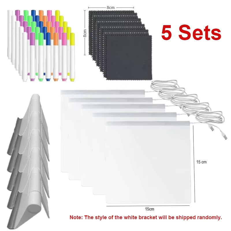 Light up Acrylic Message Board Rewritable DIY Children&