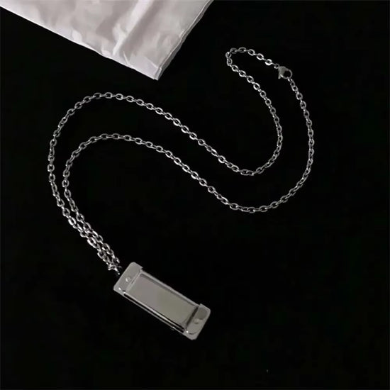 Mini Harmonica Necklace Men and Women Niche Design Sense Pendant Musical Can Blow the Sound Senior Creative Little Instruments