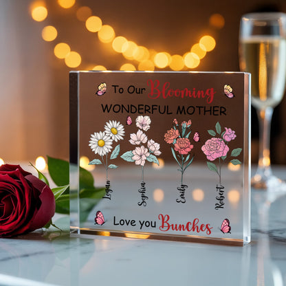 Custom Children Names Flower Gift for Mom
