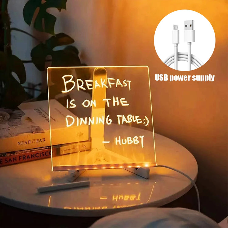 Light up Acrylic Message Board Rewritable DIY Children&