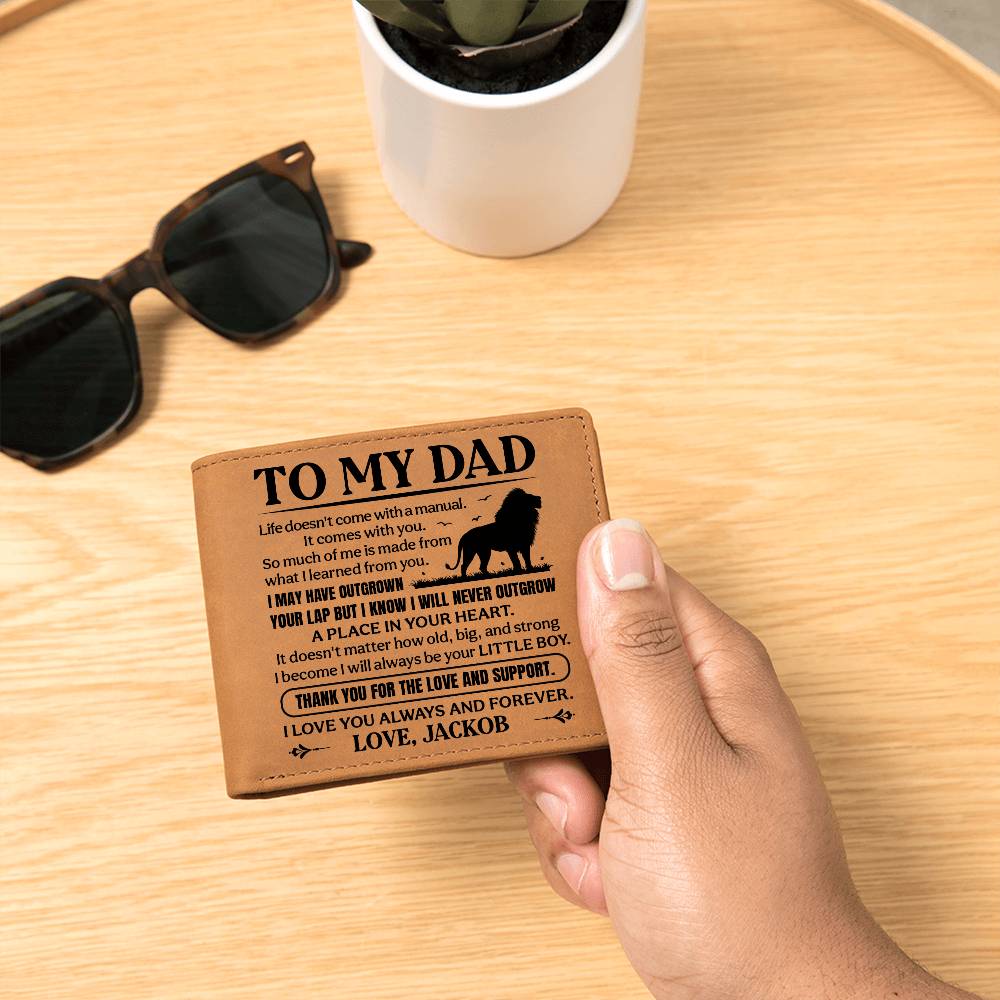 Personalized To My Dad Leather Wallet - Emotional Father&