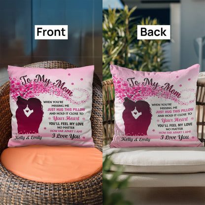 To My Mom Personalized Pillow – Mother’s Day Gift for Mom from Kids, Custom Name Mom Pillow, Sentimental Mom Throw Pillow