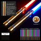 15-Color 2-In-1 Rechargeble Light Saber with Smooth Swing - Glow Light up Toy Motion Control RGB Lightsaber with Sounds, Ultimate Halloween & Christmas Gift