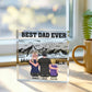 Best Dad Ever Acrylic Block – Personalized Father’s Day Gift with Kids | Custom Family Keepsake