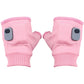 Electric Heating Gloves 360 Degree Heating Electric Heated Gloves Fingerless Touchscreen for Outdoor Hiking Cycling