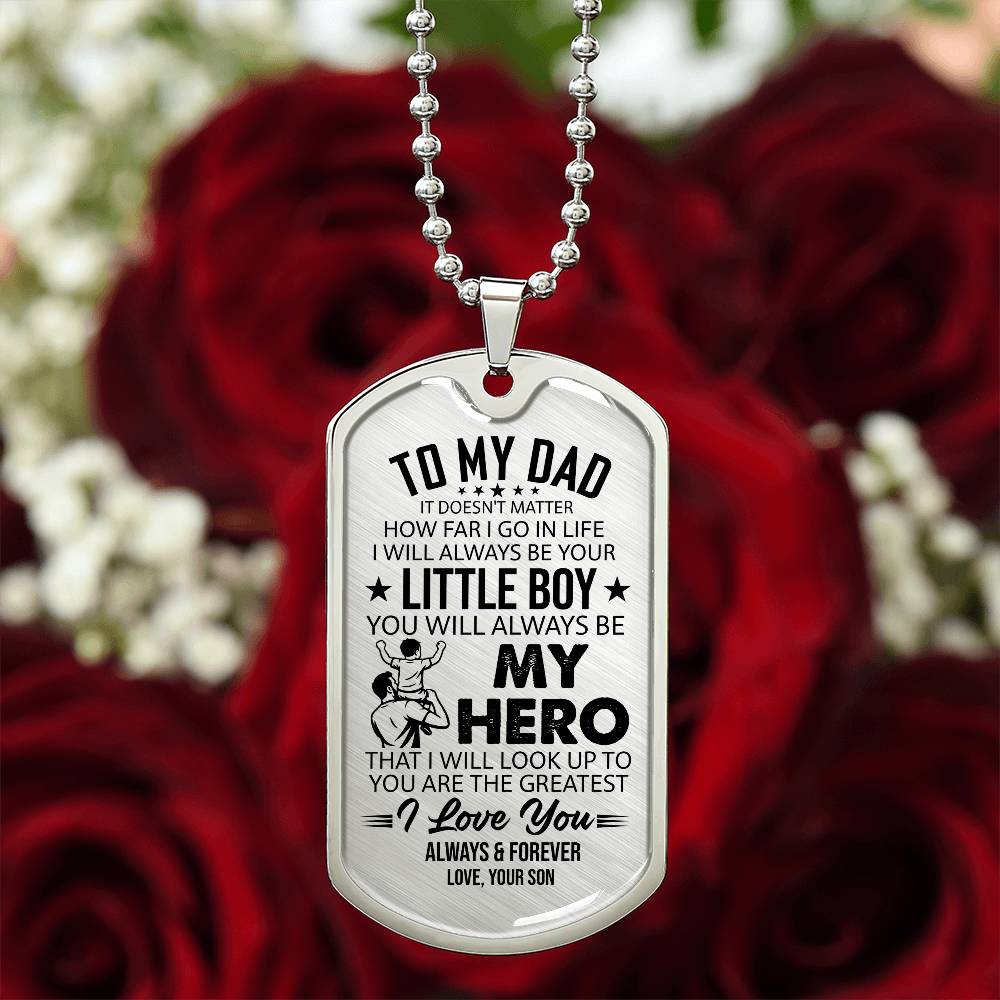 Dog Tag Necklace with Engraving