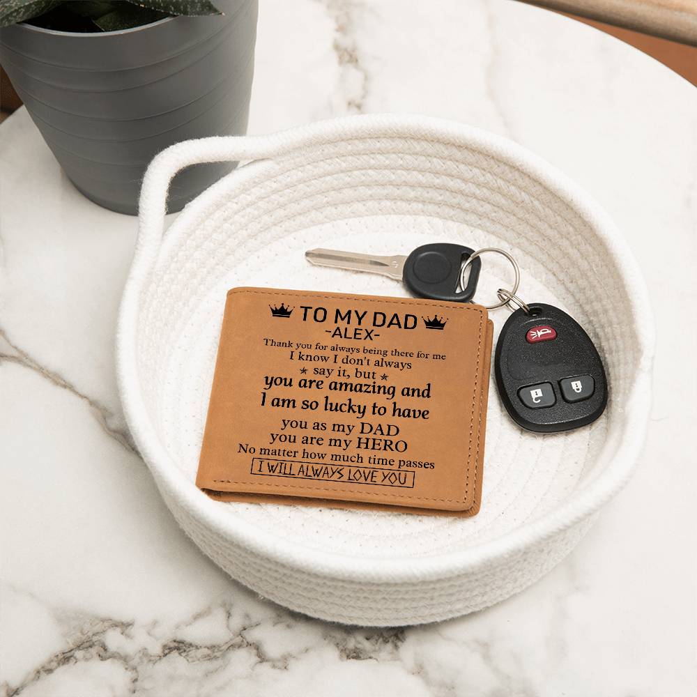 Personalized To My Dad Leather Wallet - Emotional Father&