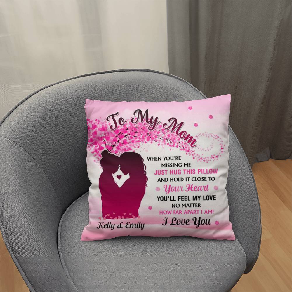 To My Mom Personalized Pillow – Mother’s Day Gift for Mom from Kids, Custom Name Mom Pillow, Sentimental Mom Throw Pillow