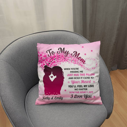 To My Mom Personalized Pillow – Mother’s Day Gift for Mom from Kids, Custom Name Mom Pillow, Sentimental Mom Throw Pillow