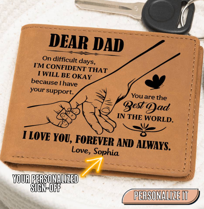 Sentimental dad keepsake wallet
