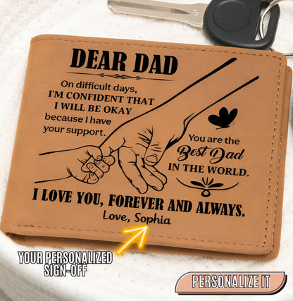 Sentimental dad keepsake wallet
