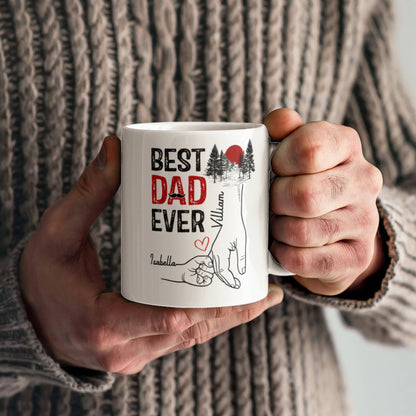 Custom Dad Coffee Mug with Kids Names

