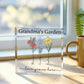 Personalized Grandma’s Garden Acrylic Block – Custom Flower Name Gift