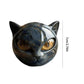 Decorative Black Cat Stone Figurine - Marble-Like Resin Sculpture