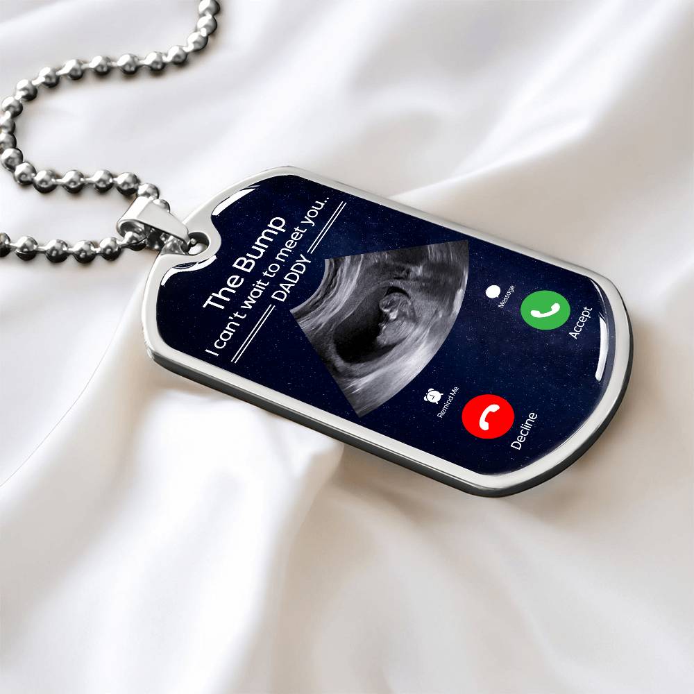 to my daddy dog tag necklace i cant wait to meet you