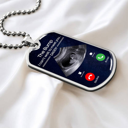 to my daddy dog tag necklace i cant wait to meet you