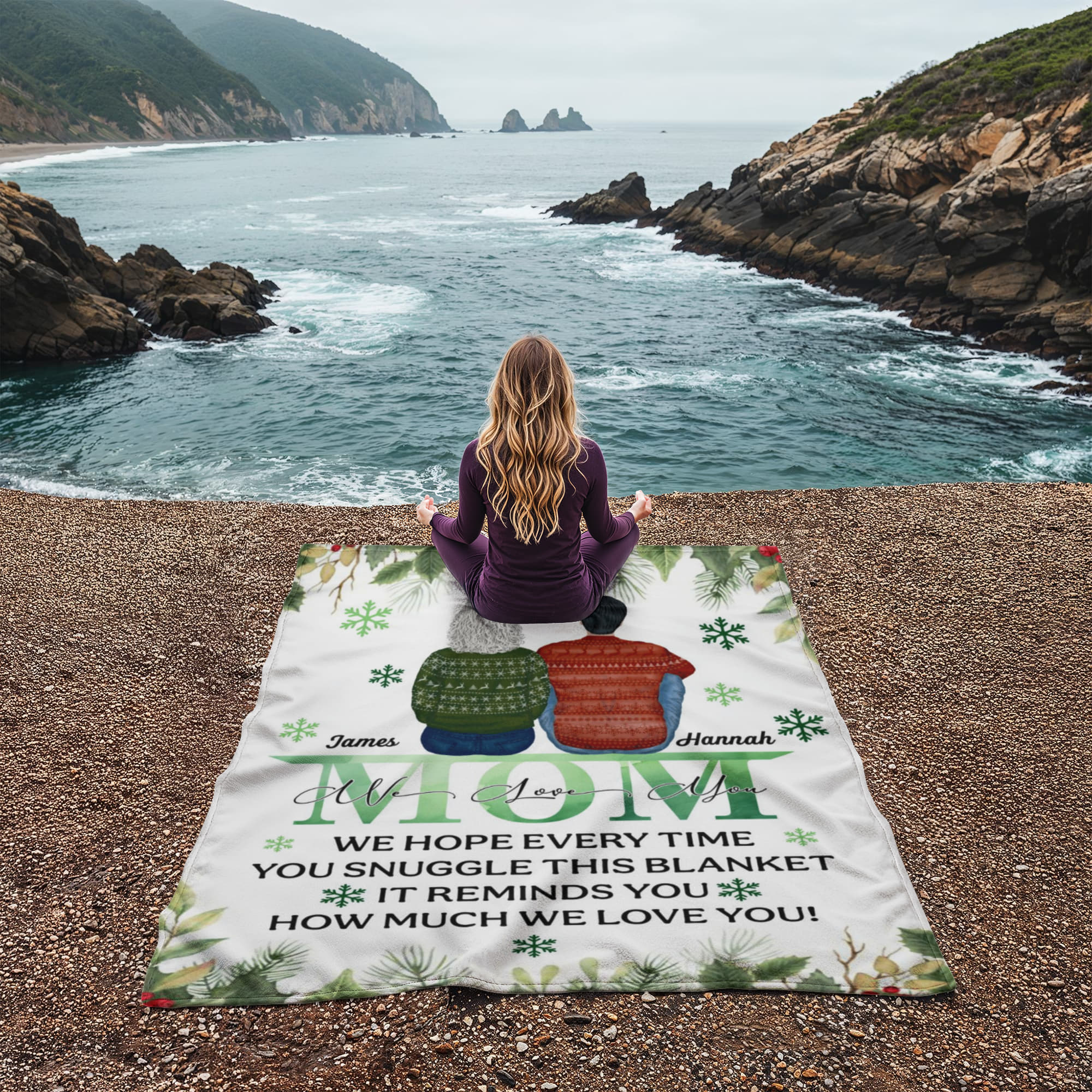 Cozy Custom Blanket with Family Message