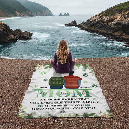 Cozy Custom Blanket with Family Message