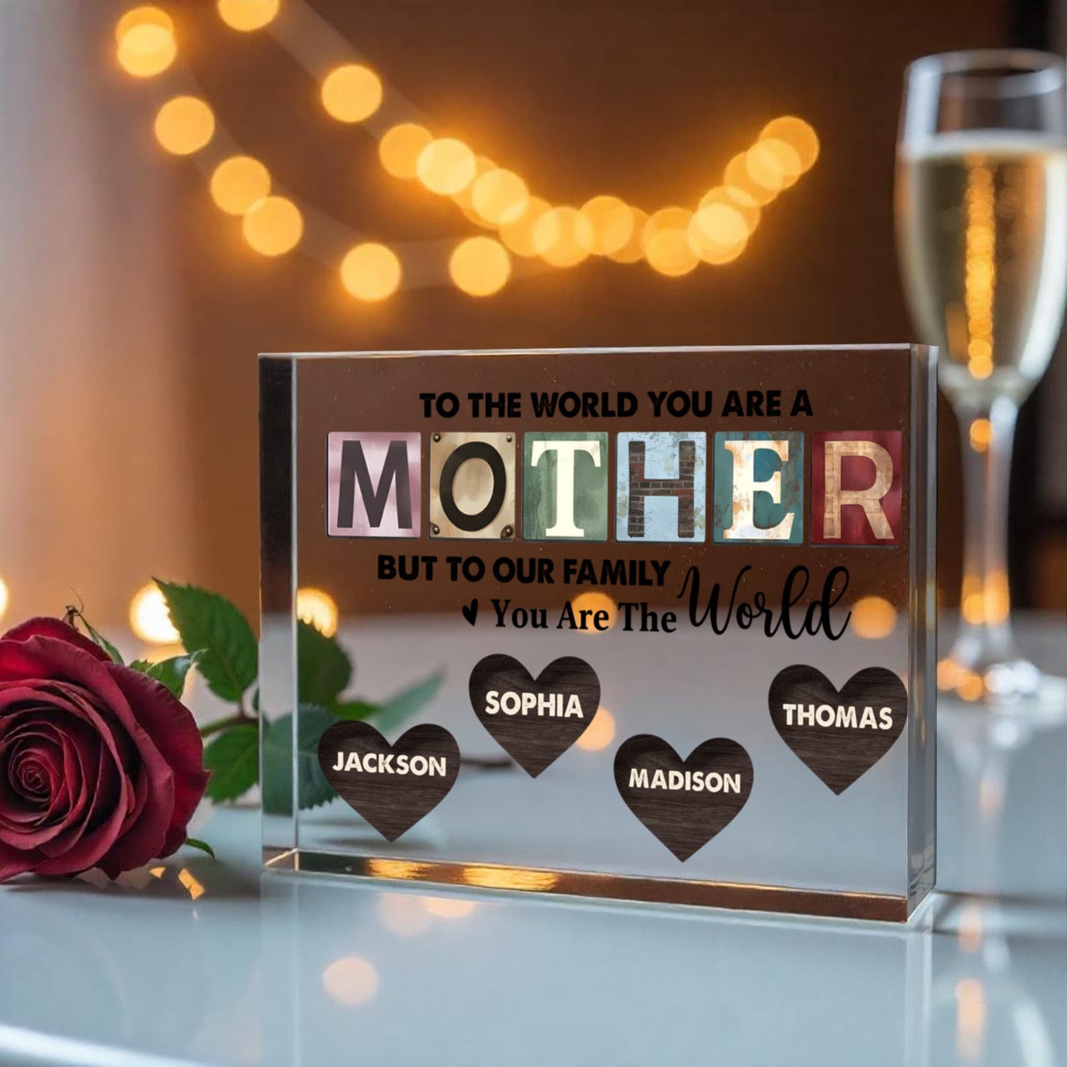Custom Children Names Mom Gift
