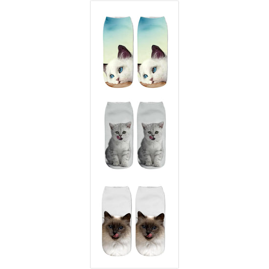 Cat Print Socks - Unique Design Socks