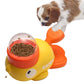 Dog Food Feeder Cartoon Duck Design Pet Snack Puzzle Feeder Anti-Slip Puppy Automatic Dog Cat Food Dispenser Toy