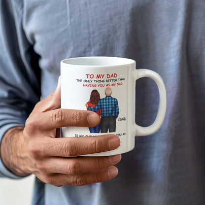 To My Dad Grandpa Mug – Father to Grandpa Gift, Personalized Dad Mug from Daughter, Father&