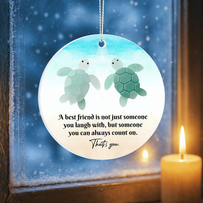 Best Friend Turtle Ornament – “You Can Always Count On” Friendship Gift