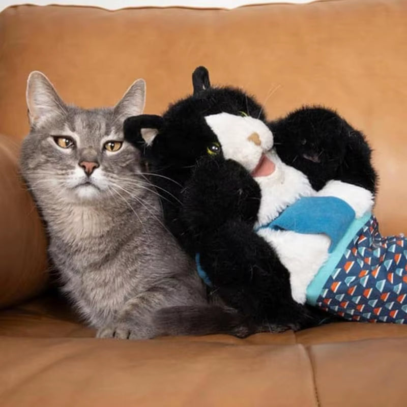 1Pcs Cats Puppet Wrestler Wrestling Glove Interactive Play Cat Plush Animal Toy with Sturdy Padding Soft Plush for Games Cats