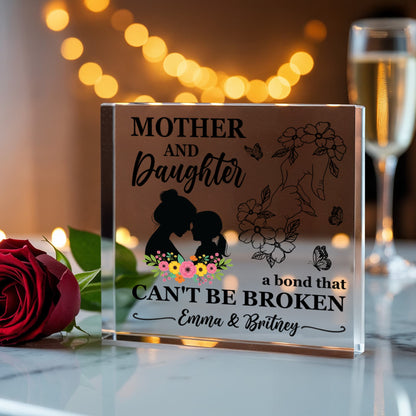 Custom Mom Daughter Name Plaque
