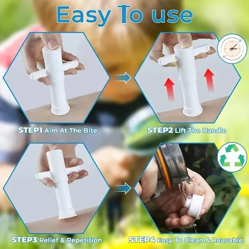 Vacuum Venom Suction Tool Remover Bug Bites Bee Wasp Stings Natural Insect Bite Relief Outdoor Emergency Survival Kit