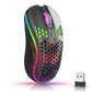 RGB Wireless Gaming Mouse - Ergonomic Honeycomb Design, 6 Buttons, 3-Speed DPI, Type C Rechargeable