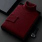 Mens Sweater High Quality Knitted Turtleneck Pullover Slim Fit Long Sleeve Warm Solid Color Casual Woolen Sweater Mens Clothing