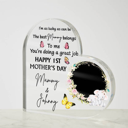 Personalized 1st Mother’s Day Photo Plaque – New Mommy Gift