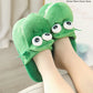 Crocodile Cotton Slippers with Moving Mouth Funny New Style Non-Slip Home Cotton Shoes Gifts Plush Toy Kids Slippers Winter Lady