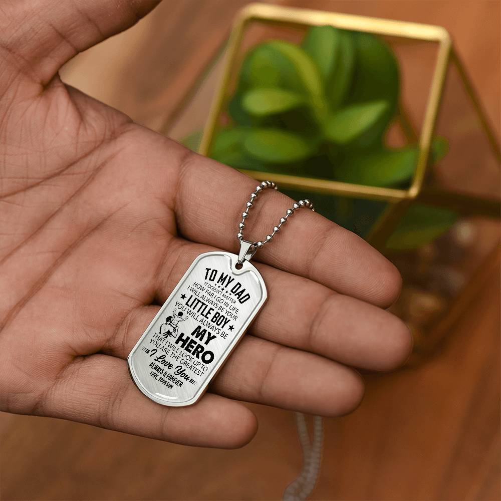 Dog Tag Necklace with Engraving