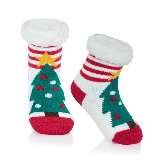 Zando Kids Christmas Socks Kids Fuzzy Socks Kids Slipper Socks for Kids Toddler Winter Socks Toddler Girl Socks Baby Christmas Socks Girls Fuzzy Socks Boys Fuzzy Socks Christmas Tree 6-12 Months